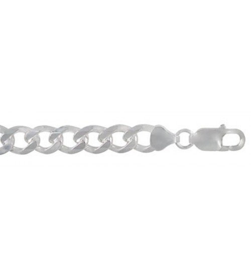 3.8mm Curb Chain, 7" - 28" Length, Sterling Silver